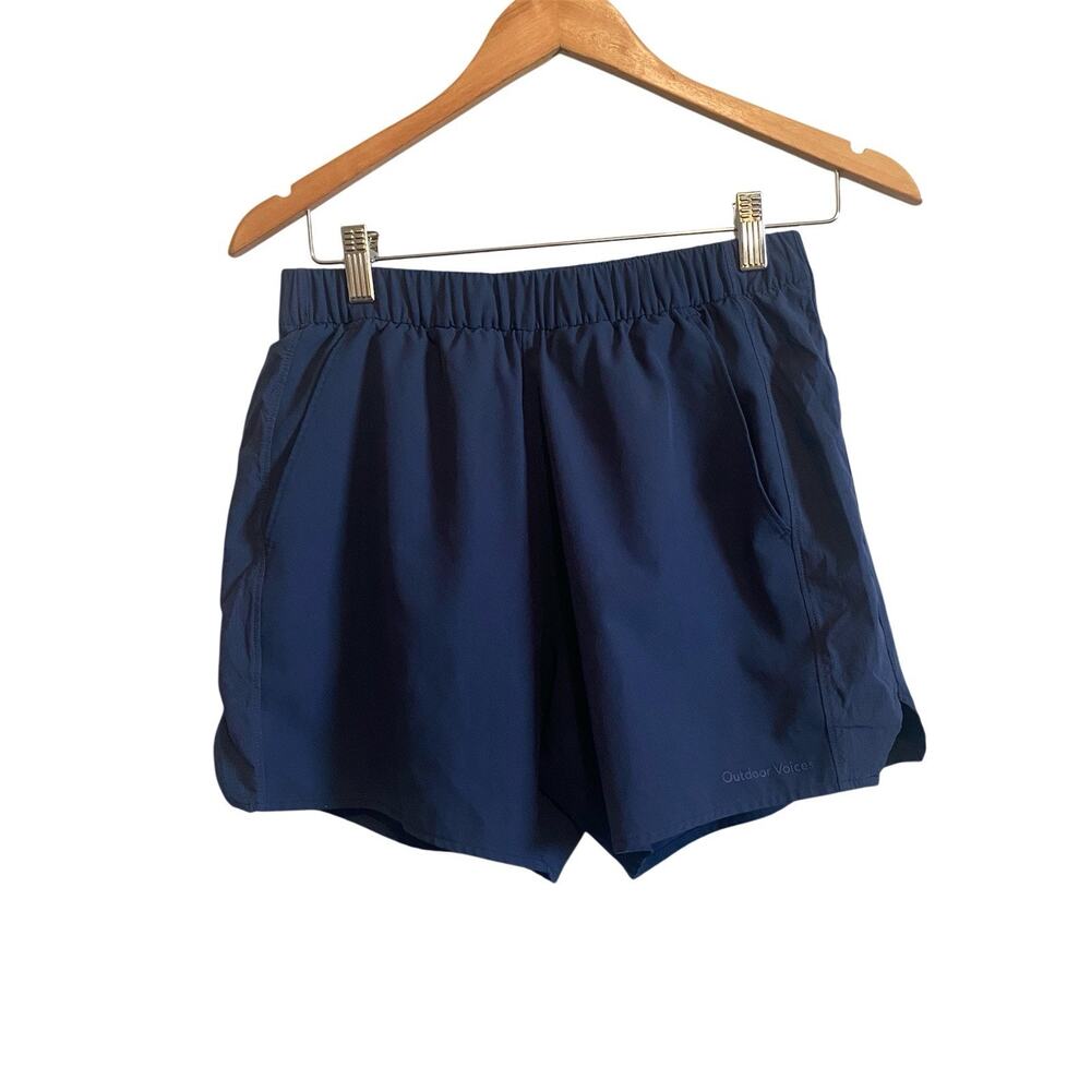 Outdoor Voices Wommen's Navy Blue Drawstring Shorts Small Active Athelticwear